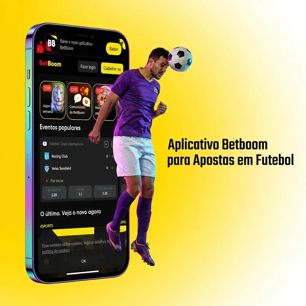 Aplicativo Betboom para apostas em futebol disponível no Android e iOS com apostas ao vivo e saques