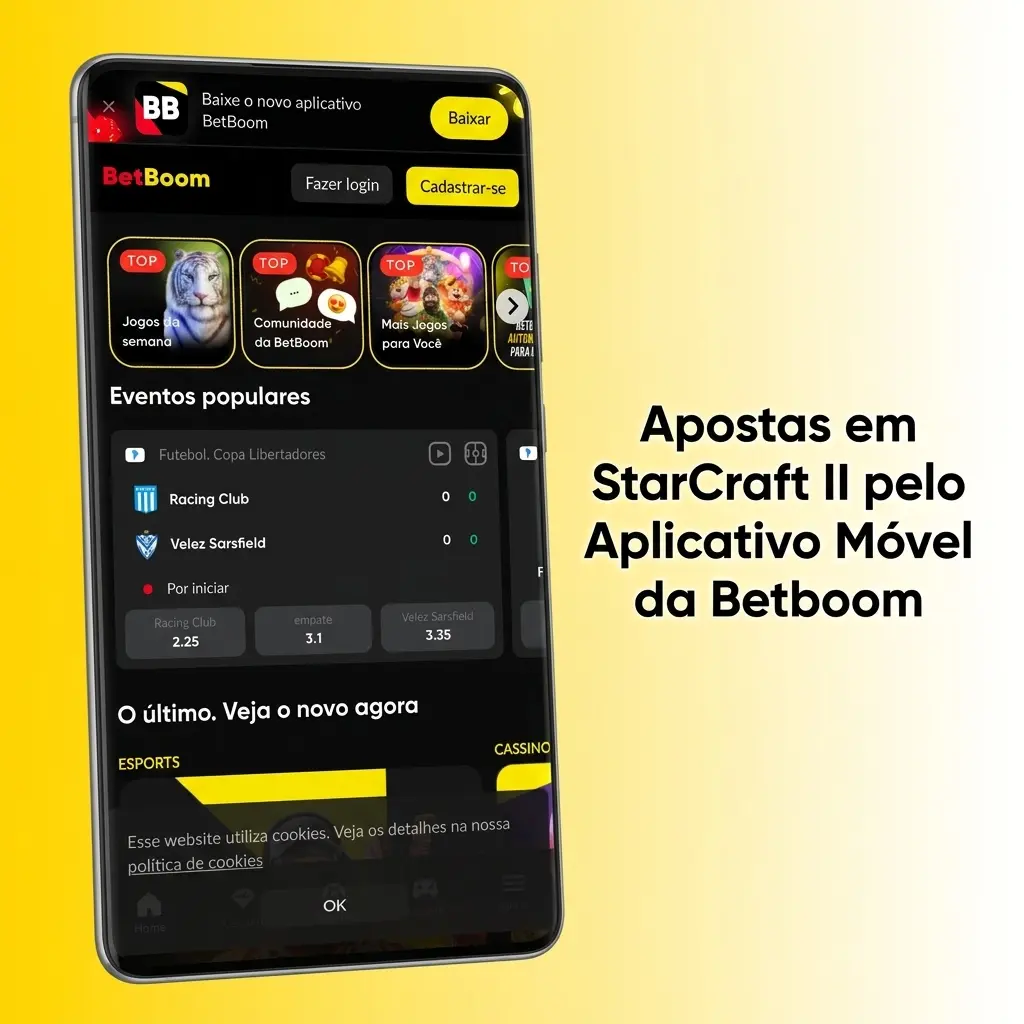 Apostas em StarCraft II pelo app Betboom: download, login e apostas ao vivo no celular Android ou iOS.