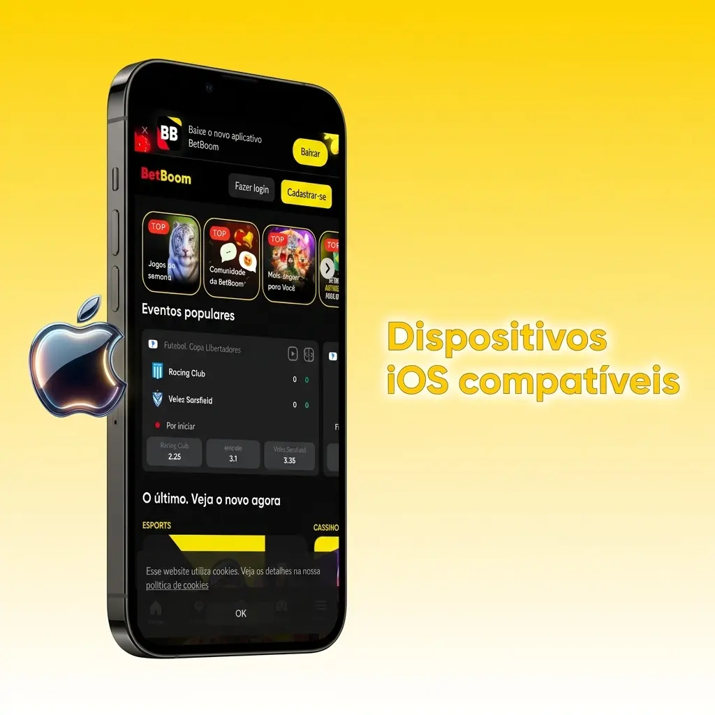 Lista de dispositivos iOS compatíveis: iPhone 11 a 15, iPhone Pro 11 a 13, iPad 9ª e 10ª geração