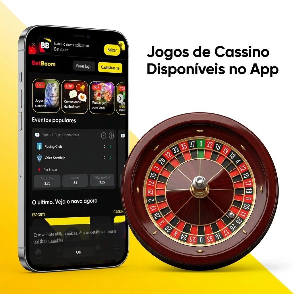 Jogos de cassino no app Betboom: slots, roleta ao vivo, blackjack, baccarat e crash games disponíveis
