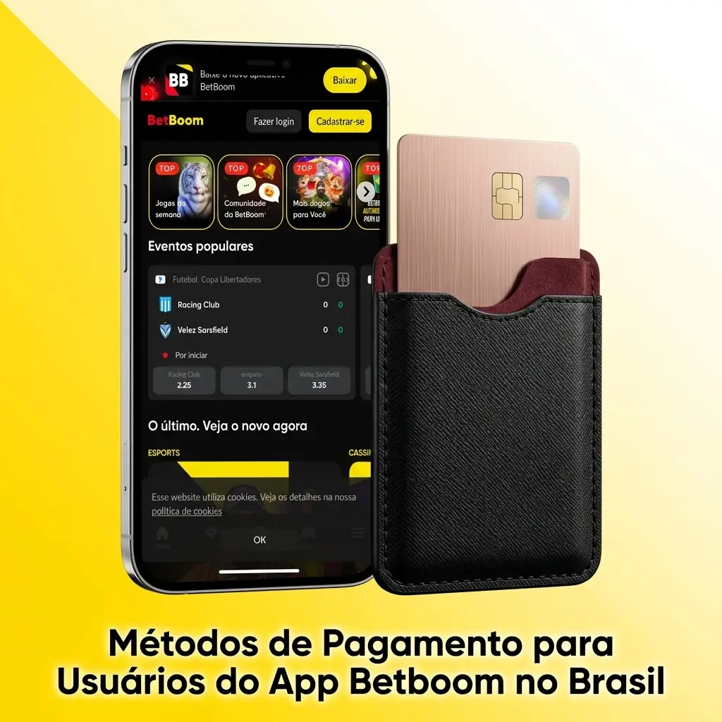 Métodos de pagamento Betboom Brasil: Pix, boleto, cartões Visa e Mastercard, depósito mínimo BRL 10