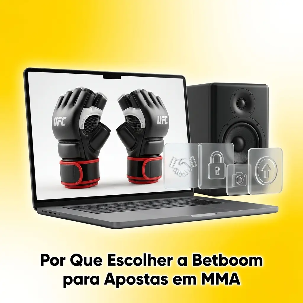 Interface da Betboom com apostas em MMA: UFC e ao vivo, odds competitivas, mercados variados e app Android no Brasil