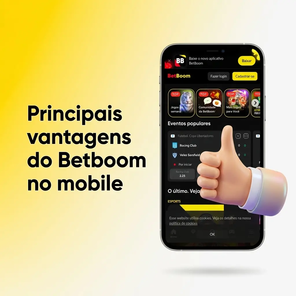Vantagens do Betboom no mobile: PWA no navegador, Pix, saldo em BRL, apostas ao vivo e cassino, suporte e segurança